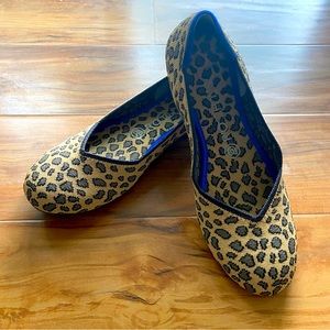 Rothy's The Flat Leopard Print Rounded Toe Women's Shoes Size 8.5